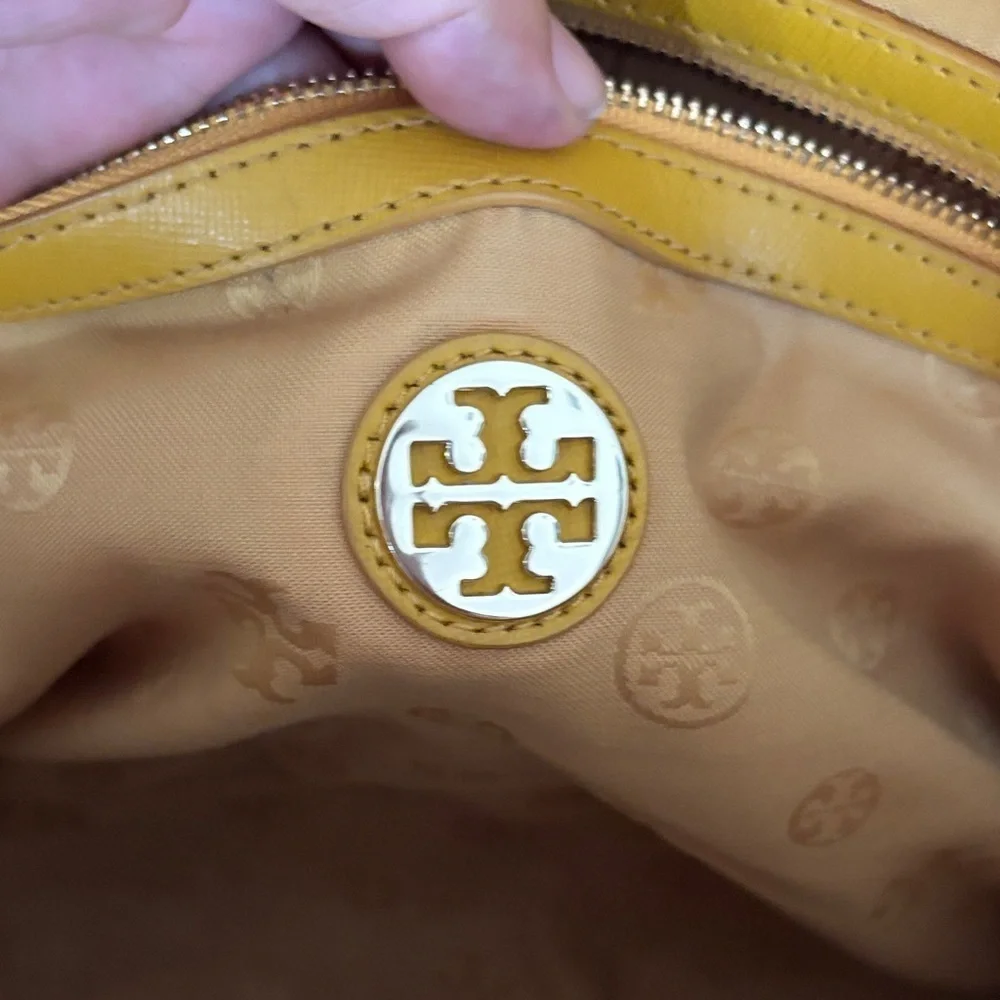 Tory Burch Mustard Diamond Satchel